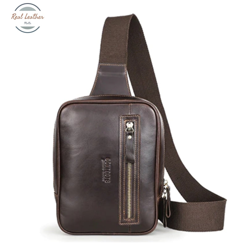 Genuine Leather Mens Casual Sling/Chest Bag Belt Bags