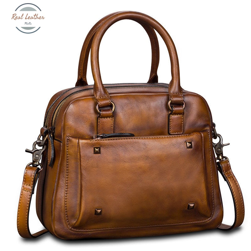Genuine Leather Retro Women Handbag