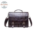 Genuine Cowhide Leather Business Briefcase for Men