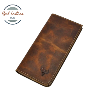 Genuine Leather Men's Fashion Long Wallet