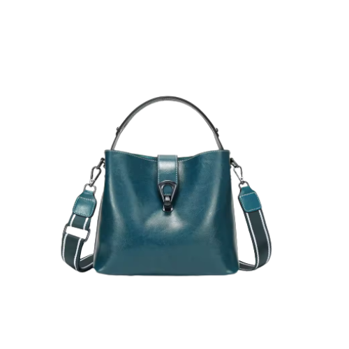Women’s Genuine Leather Bucket Crossbody Bag