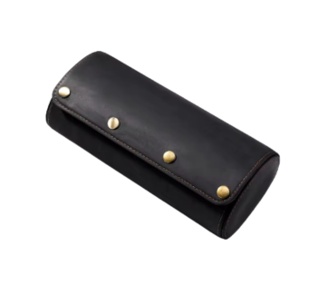 Genuine Leather 3-Slot Watch Storage Box