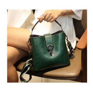 Women’s Genuine Leather Bucket Crossbody Bag