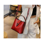 Women’s Genuine Leather Bucket Crossbody Bag