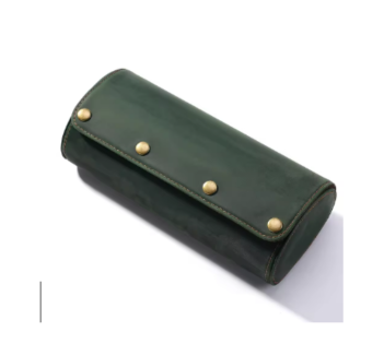 Genuine Leather 3-Slot Watch Storage Box