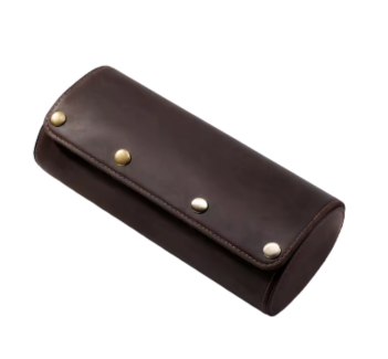 Genuine Leather 3-Slot Watch Storage Box