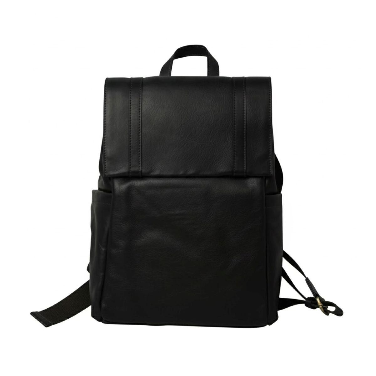 LUSSO Soft Calfskin Leather Laptop Backpack with Trolley Strap