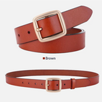 Genuine Leather Women's Buckle Waist Belt