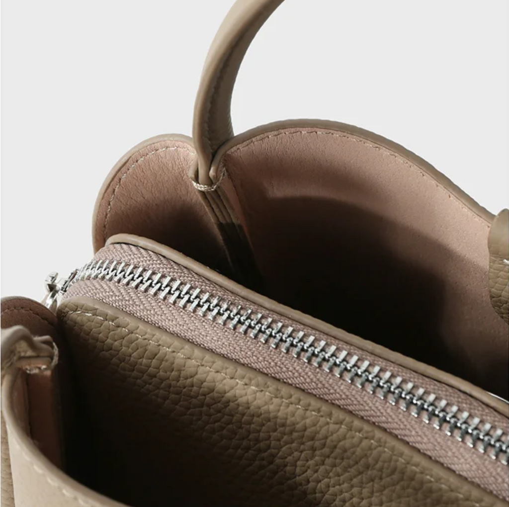 Mini Leather Bucket Crossbody Bag for Women