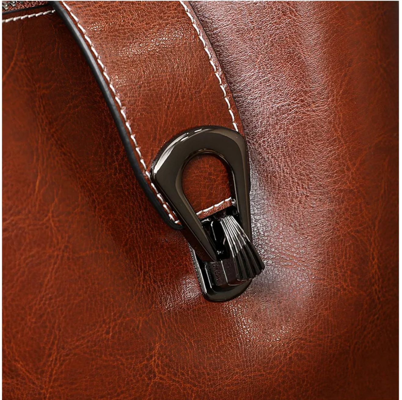 Women’s Genuine Leather Bucket Crossbody Bag