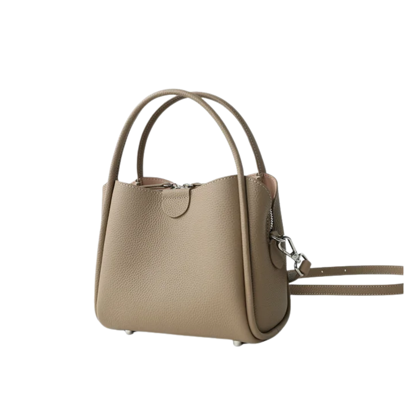 Mini Leather Bucket Crossbody Bag for Women