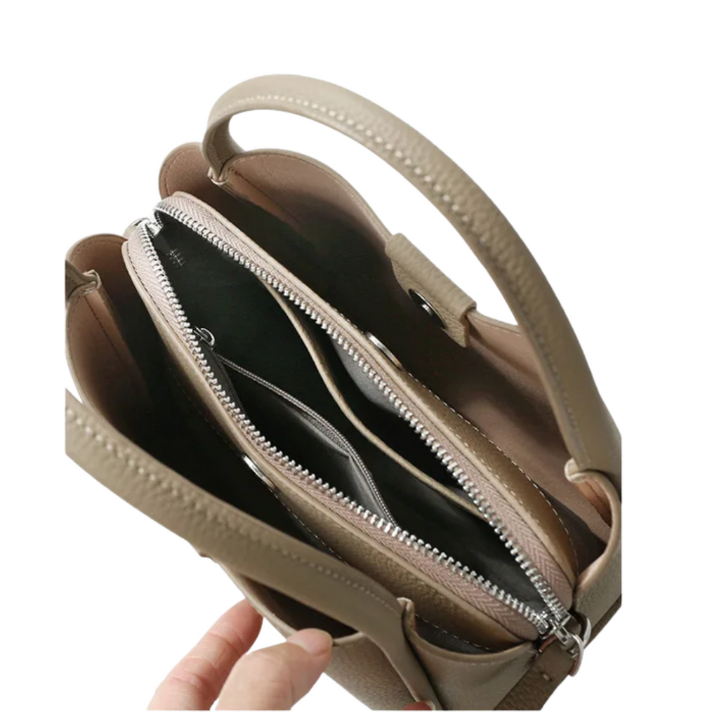 Mini Leather Bucket Crossbody Bag for Women