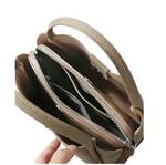 Mini Leather Bucket Crossbody Bag for Women
