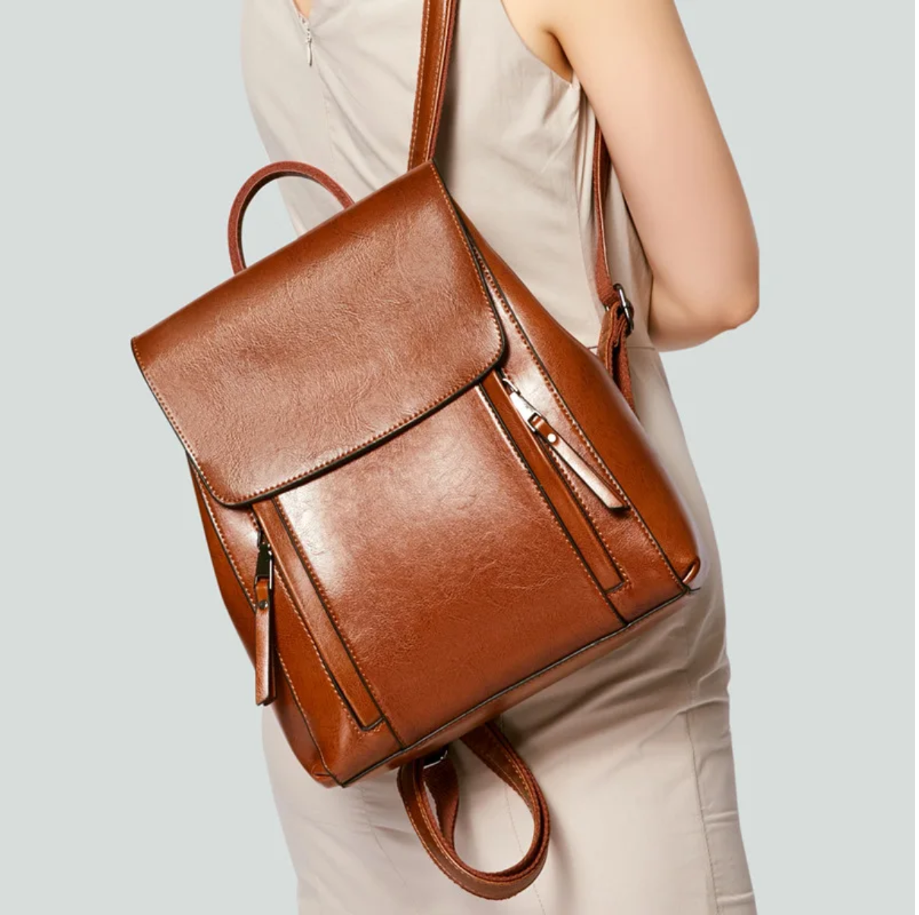 Genuine Leather Women’s Convertible Backpack