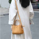 Mini Leather Bucket Crossbody Bag for Women