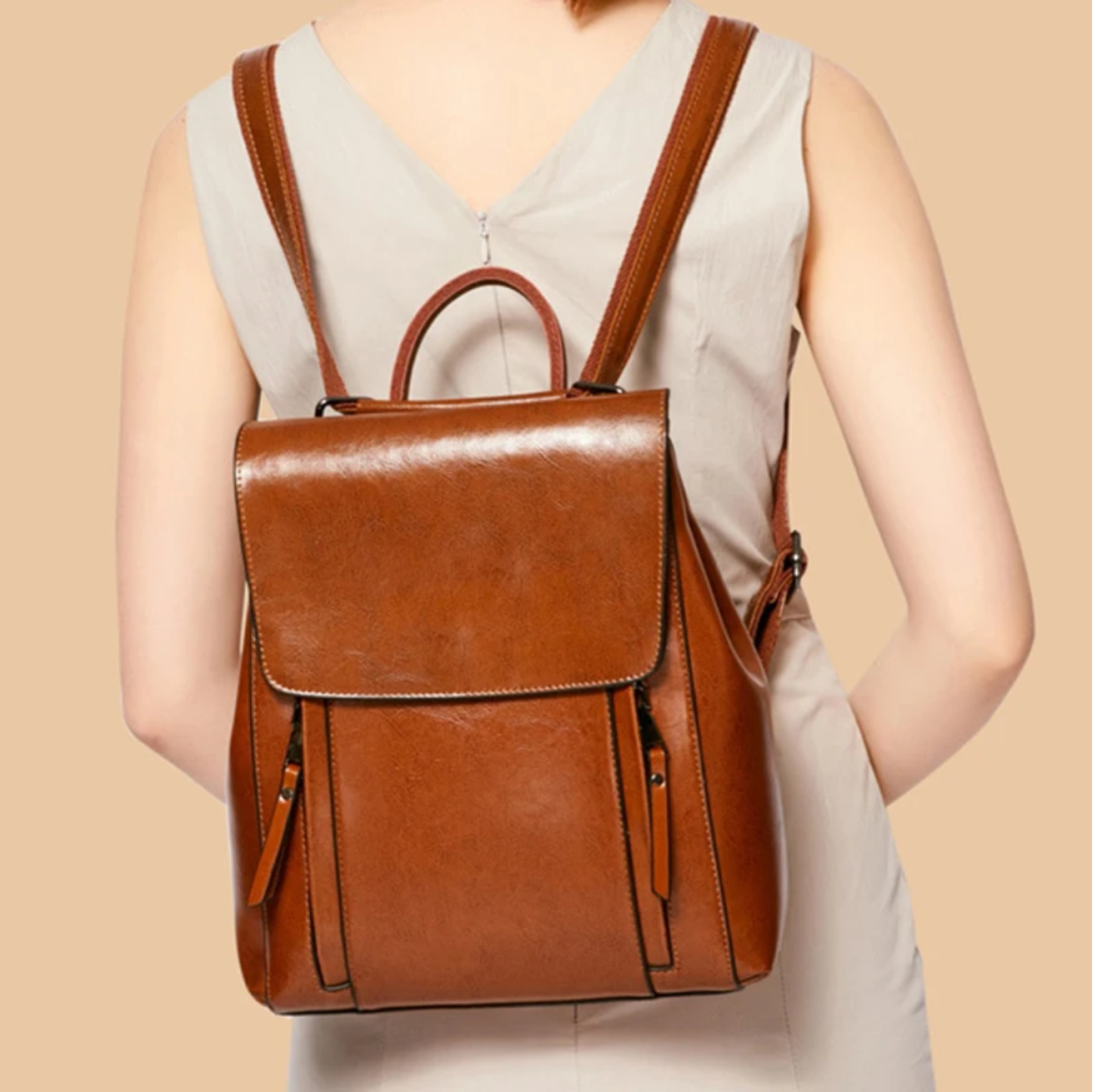 Genuine Leather Women’s Convertible Backpack