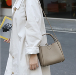 Mini Leather Bucket Crossbody Bag for Women