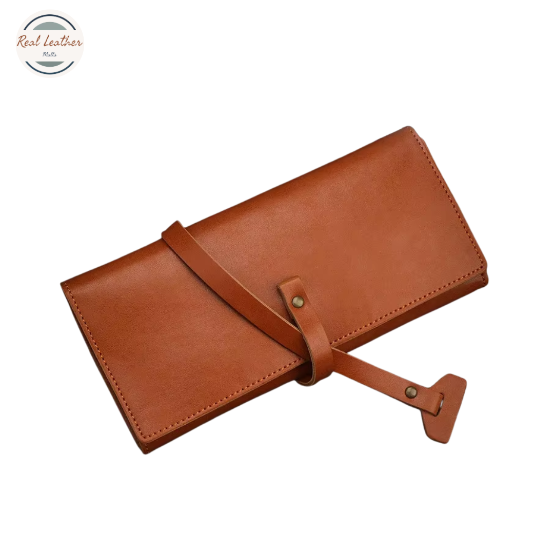 Genuine Leather Portable Tobacco Pipe Pouch Case