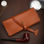 Genuine Leather Portable Tobacco Pipe Pouch Case