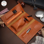 Genuine Leather Portable Tobacco Pipe Pouch Case