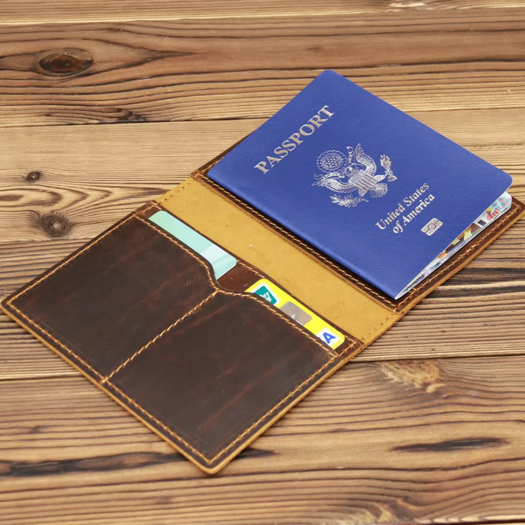 Genuine Leather Passport Cover For Malta