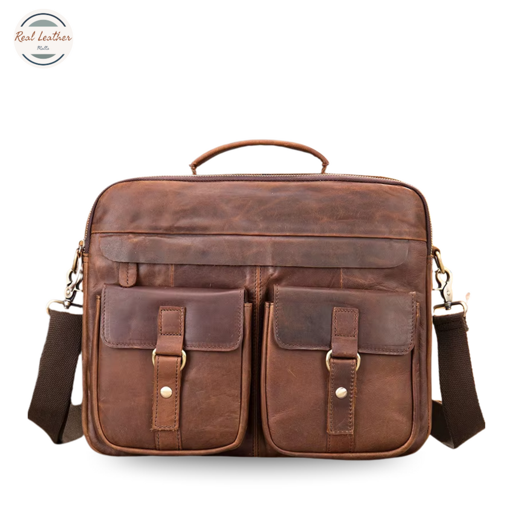 Genuine Leather Old Fashion Messenger Bag