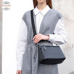 Genuine Cow Leather Crossbody Tote Bag for Women