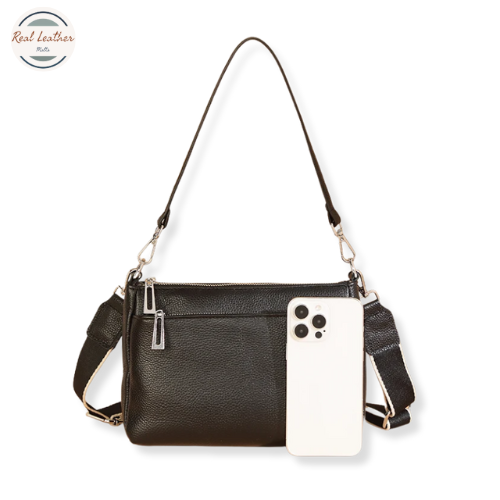 Genuine Cow Leather Crossbody Tote Bag for Women