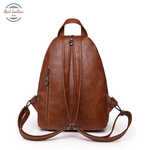Retro Women's Convertible Leather Backpack