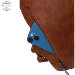 Retro Women's Convertible Leather Backpack