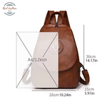 Retro Women's Convertible Leather Backpack