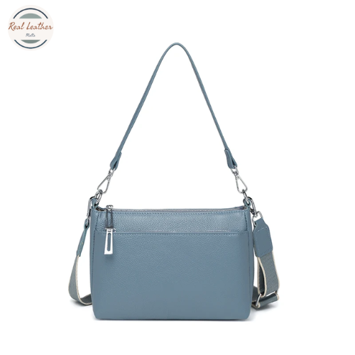 Genuine Cow Leather Crossbody Tote Bag for Women