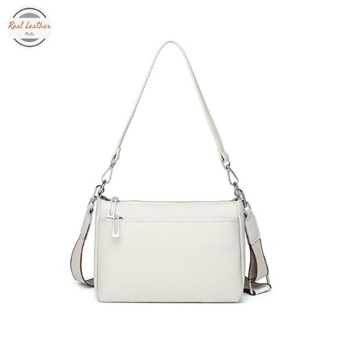 Genuine Cow Leather Crossbody Tote Bag for Women