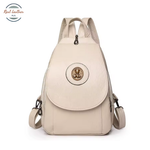 Retro Women's Convertible Leather Backpack