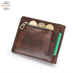 Genuine Leather Men Wallet RFID Money Clip Airtag Holder