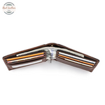 Genuine Leather Men Wallet RFID Money Clip Airtag Holder