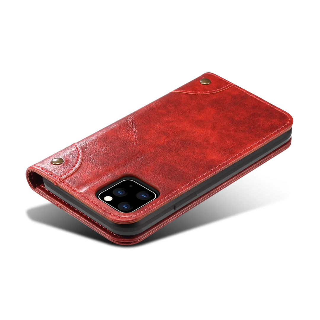 Genuine Leather Classic Flip Case for iPhone