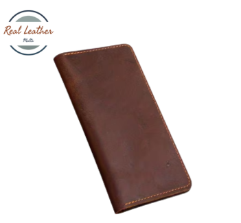 Genuine Leather Men's Fashion Long Wallet