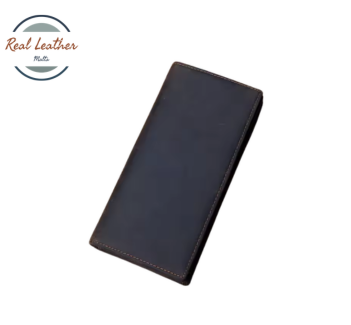 Genuine Leather Men's Fashion Long Wallet
