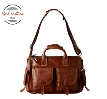 15 Inch Vintage Handmade Leather Briefcase / Laptop Bag