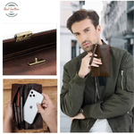 Genuine Leather Casual Men's Clutch