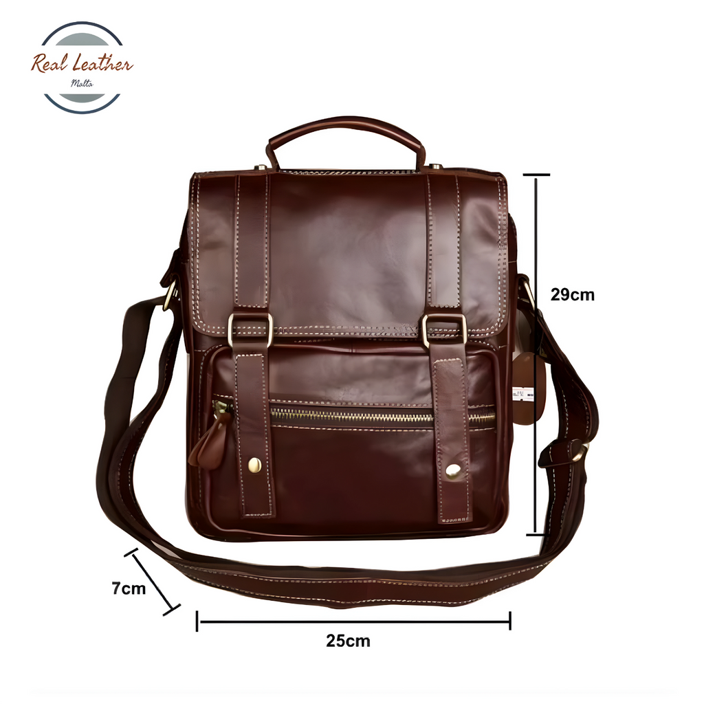 Genuine Leather Retro Casual Messenger Bag
