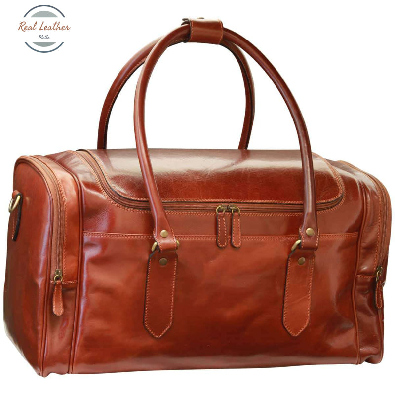 Arno Leather Travel Bag Brown Travel Bag