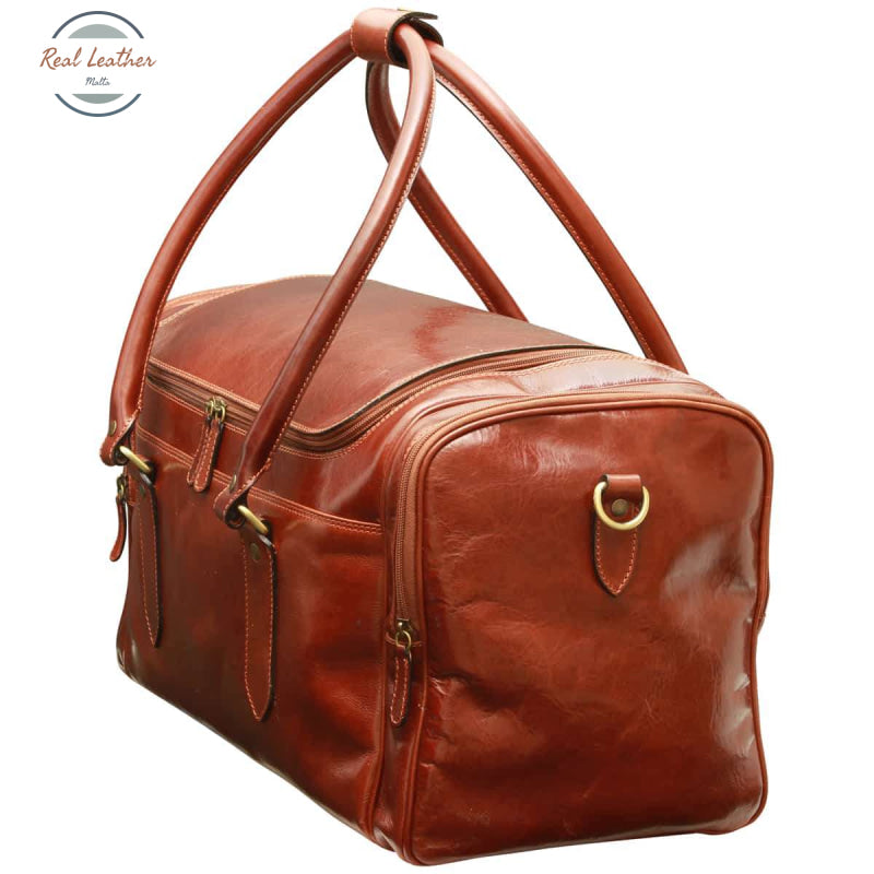 Arno Leather Travel Bag Brown Travel Bag