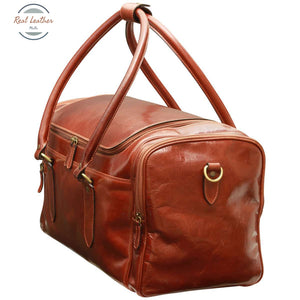 Arno Leather Travel Bag Brown Travel Bag