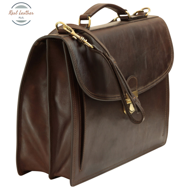 Briefcase with leather shoulder strap Briefcase