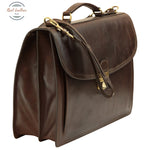 Briefcase with leather shoulder strap Briefcase
