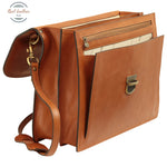 Briefcase with leather shoulder strap Briefcase