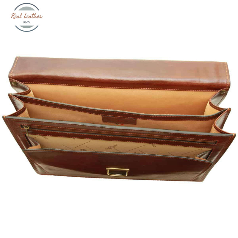 Briefcase with leather shoulder strap Briefcase