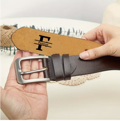 Leather Belt with Personalization